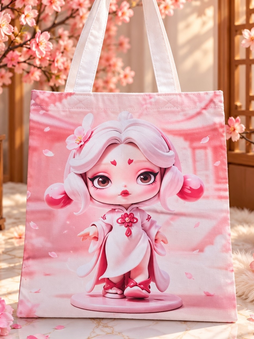 🌸 Cute Pink Tote Bag